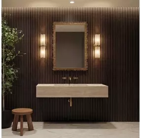 Belmont Antique Brass Rectangular Wall Mirror
