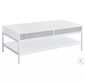 Mirage Neutral White And Silver Occasional Table Set