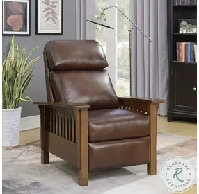 Mission Wenlock Fudge Leather Recliner
