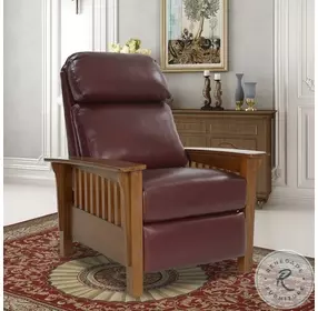 Mission Marisol Cabernet Leather Recliner
