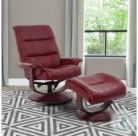 Vanguard Rouge Swivel Recliner with Ottoman