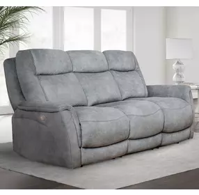 Linus Hudson Grey Zero Gravity 83" Power Reclining Sofa