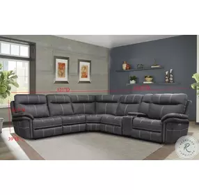Elliot Charcoal 6 Piece Power Reclining Sectional
