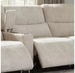 Modesto Buttercream Armless Recliner With Power Headrest