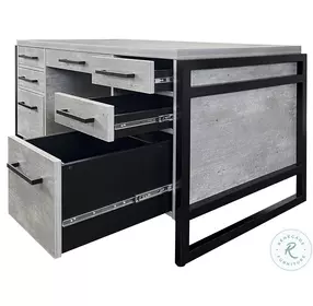 Mason Gray Double Pedestal Desk