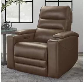 Nexus Autumn Umber Leather Zero Gravity Power Recliner