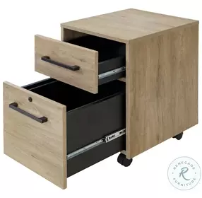 Mason Light Brown Rolling File Cabinet