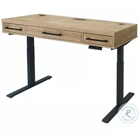 Mason Light Brown Electronic Adjustable Sit Stand Desk