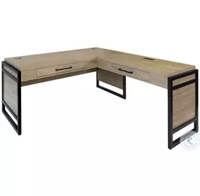 Mason Light Brown Open L Shaped Home Office Set