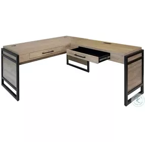 Mason Light Brown Open L Shaped Desk