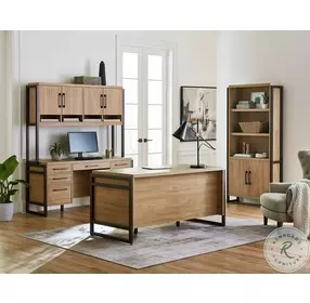 Mason Light Brown Double Pedestal Desk