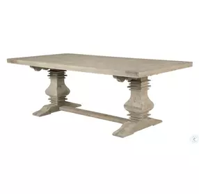 Monastery Smoke Gray Rectangular Extendable Trestle Dining Room Set