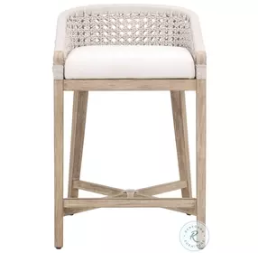 Montecito LiveSmart Peyton Pearl Performance Fabric Counter Height Stool