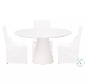 Colette Livesmart Peyton Pearl Slipcover Performance Fabric Dining Chair Set Of 2