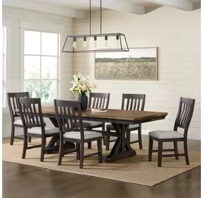 Johnshaven Light Gray Upholstered Dining Side Chair Set of 2