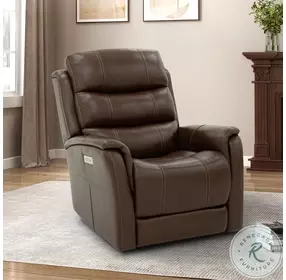 Mooresville Sorrento Coffee Zero Gravity Power Recliner with Power Headrest And Lumbar