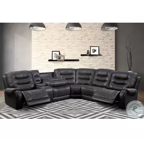 Rogue Stallion Modular 6 Piece Power Reclining Sectional