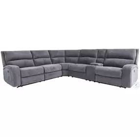 Polaris Bizmark Gray Performance Fabric Sectional