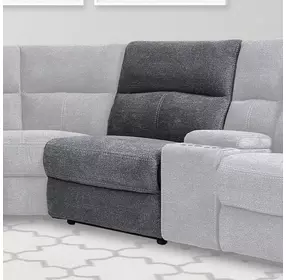 Polaris Bizmark Gray Performance Fabric Manual Armless Recliner