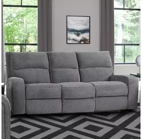 Polaris Bizmark Gray Performance Fabric 85" Power Reclining Sofa