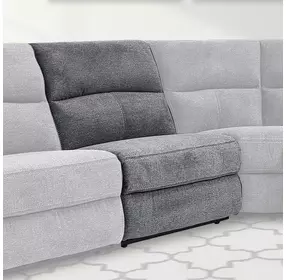 Polaris Bizmark Gray Performance Fabric Armless Chair