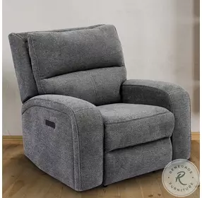 Nova Bizmark Gray Performance Fabric Power Recliner