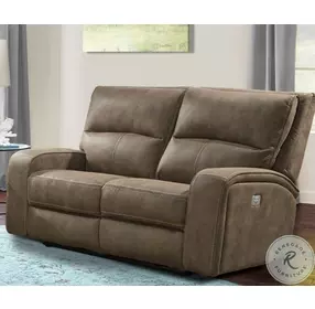 Nova Kahlua Dual Performance Fabric Power Reclining Loveseat