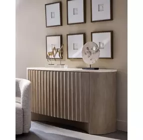 Loggia Aria and White 3 Door Travertine Top Buffet