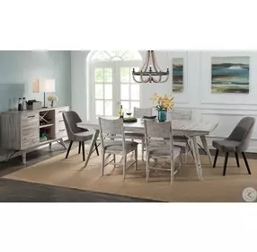 Modern Rustic Panel Back Side Chair Set of 2