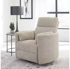 Radius Burlap Manual Swivel Recliner
