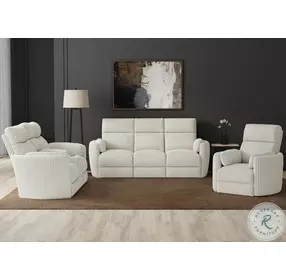 Arc Mega Ivory Glider Power Reclining Console Loveseat