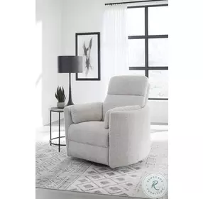 Arc Angora Linen Manual Swivel Recliner