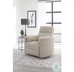 Arc Burlap Manual Swivel Recliner