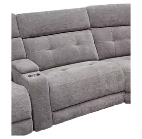 Richland Bristol Grey Armless Power Recliner With Power Headrest