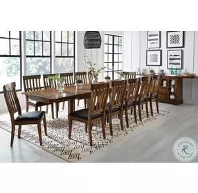 Mariposa Rustic Whiskey Slat Back Upholstered Side Chair Set of 2