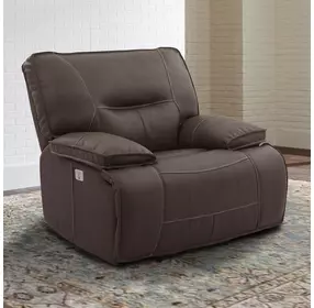 Spartacus Chocolate Power Recliner with Power Headrest