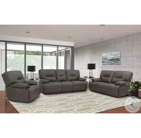 Spartacus Haze Dual Performance Fabric Power Reclining Loveseat with Power Headrest