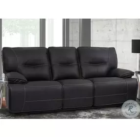 Spartacus Black Dual Performance Fabric Power Reclining Living Room Set with Power Headrest