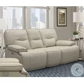 Victor Oyster Dual Performance Fabric Power Reclining Living Room Set with Power Headrest