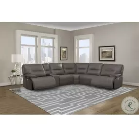 Victor Haze 6 Piece Performance Fabric Power Reclining Sectional