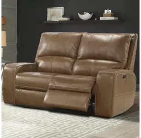 Swift Bourbon Dual 64" Power Reclining Loveseat with Power Headrest