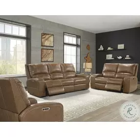 Fleet Bourbon Dual Power Reclining Loveseat with Power Headrest