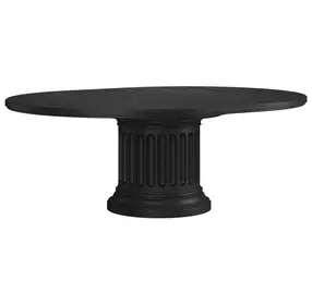Atrium Black Extendable Round Dining Table