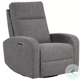 Mystery Natural Beauty Grey Power Swivel Glider Recliner