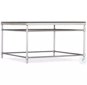 Bellmont Black And Brushed Pewter Metal Square Occasional Table Set