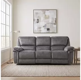 Muirfield Gray Double 89" Reclining Sofa