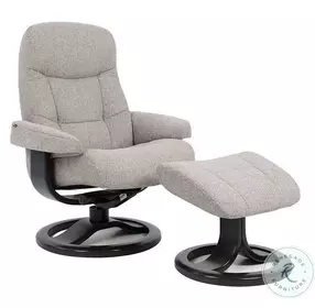 Muldal Grey Large Recliner with Ottoman