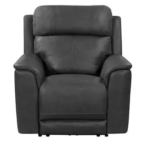 Walker Aline Anthracite Leather Triple Power Recliner with USB Charging