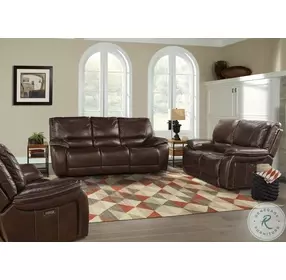 Aspen Burnt Sienna Power Recliner with Power Headrest