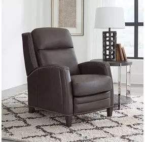Vermont Slate Noire Leather Recliner